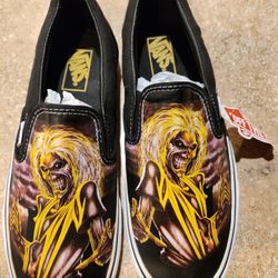 Iron Maiden Vans Slip On Shoes