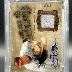 JIM PALMER PSA 9 LASTING LEGENDS JERSEY BALTIMORE ORIOLES AUTO POP 1 Game Worn ( available on E ( BAY)