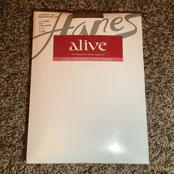 Hanes alive full support pantyhose, color town taupe, size: F