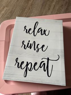 Bathroom decor sign