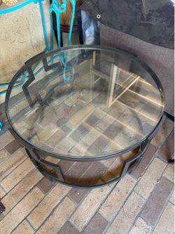 Glass coffee table and stand