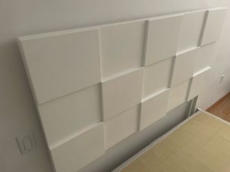 White queen bed