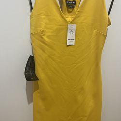 BEBE Dress NEW With TAGS Color Yellow 