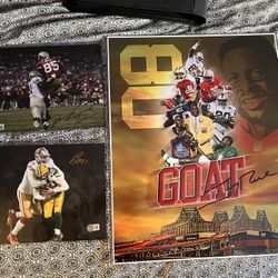 49ers Signed Poster And Pictures ( Jerry Rice ) NFL