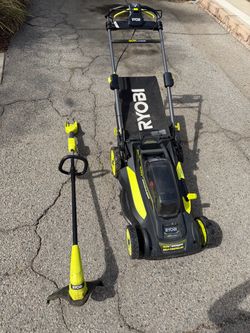 40v Ryobi Brushless Mower and String Trimmer