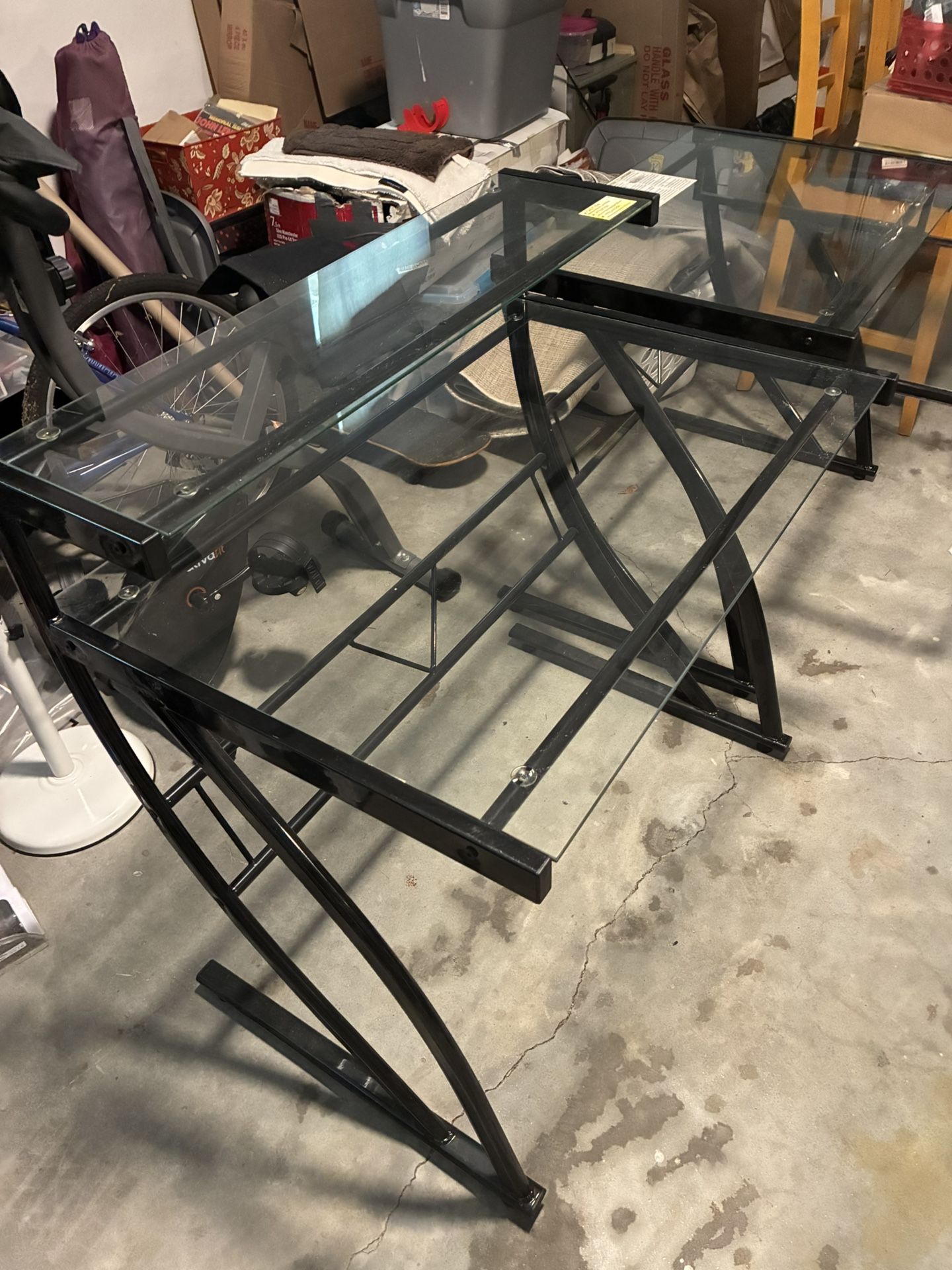 Two Glass/Steel Desks