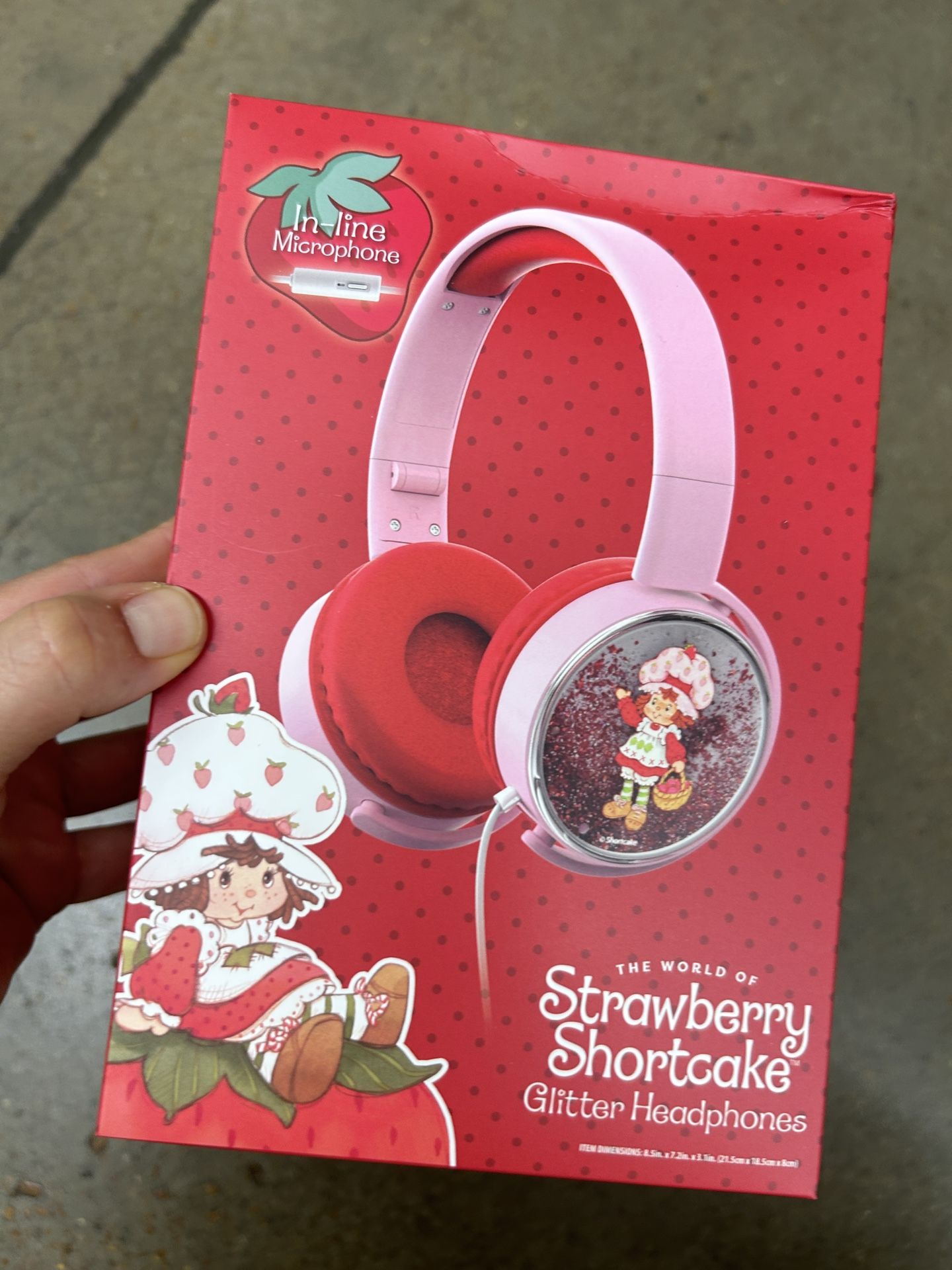 NWT Strawberry shortcake glitter headphones