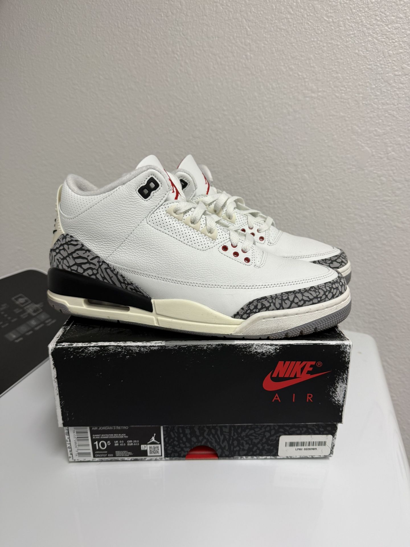 Jordan 3 White Cement Size 10.5