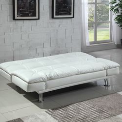 White Leather Futon