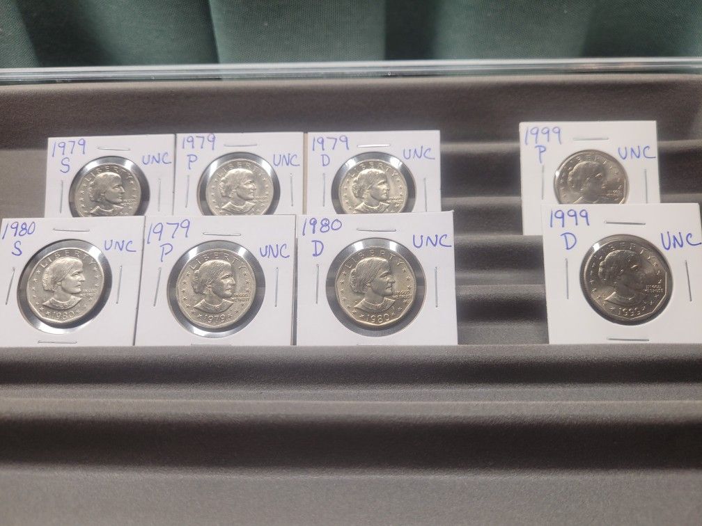 Susan B Anthony's 1 Dollar Coins 