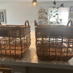 Magnolia Home Weave Baskets New! Pair 