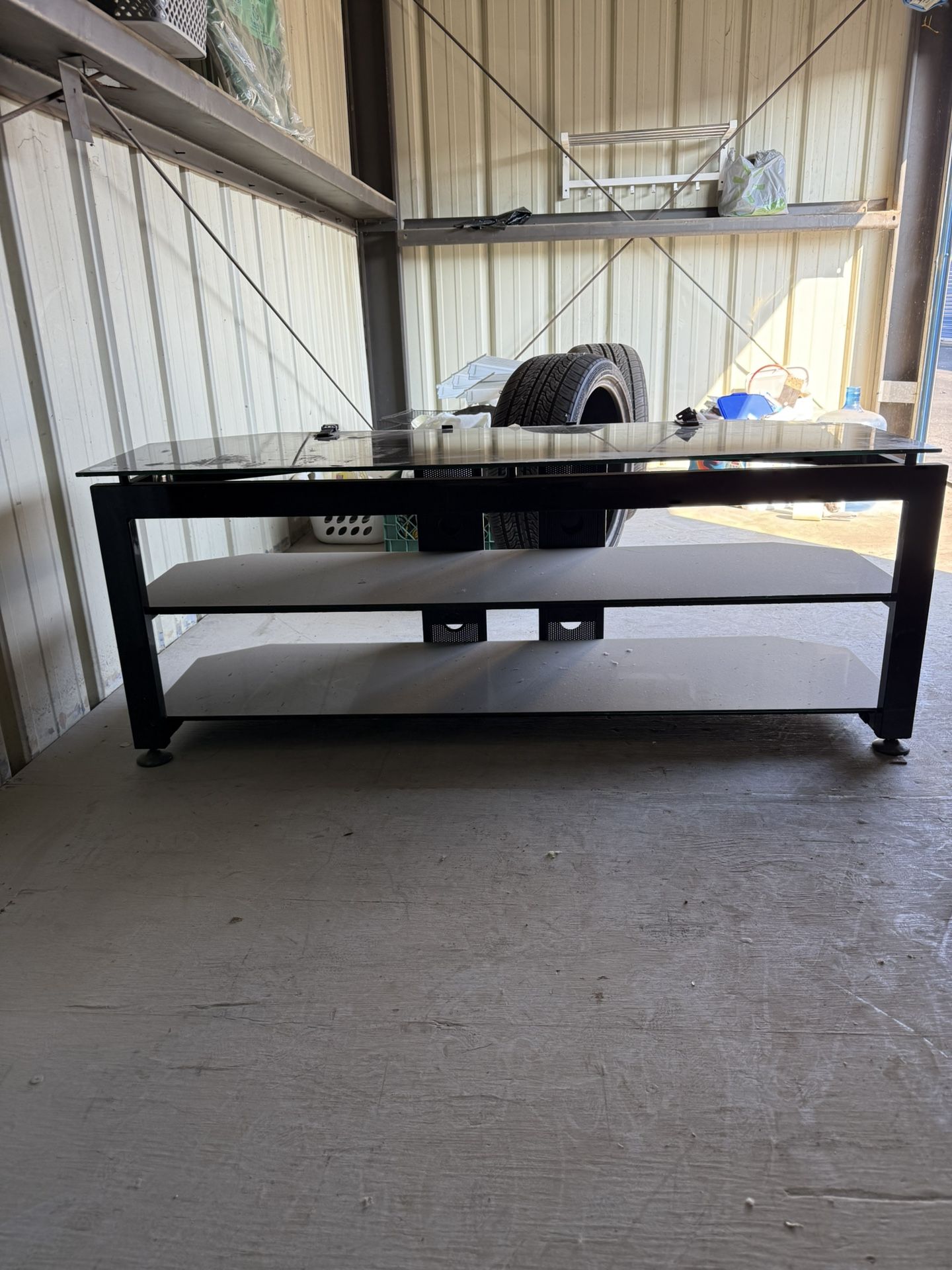 Glass Tv Stand For TVs Up To 62” Only $10