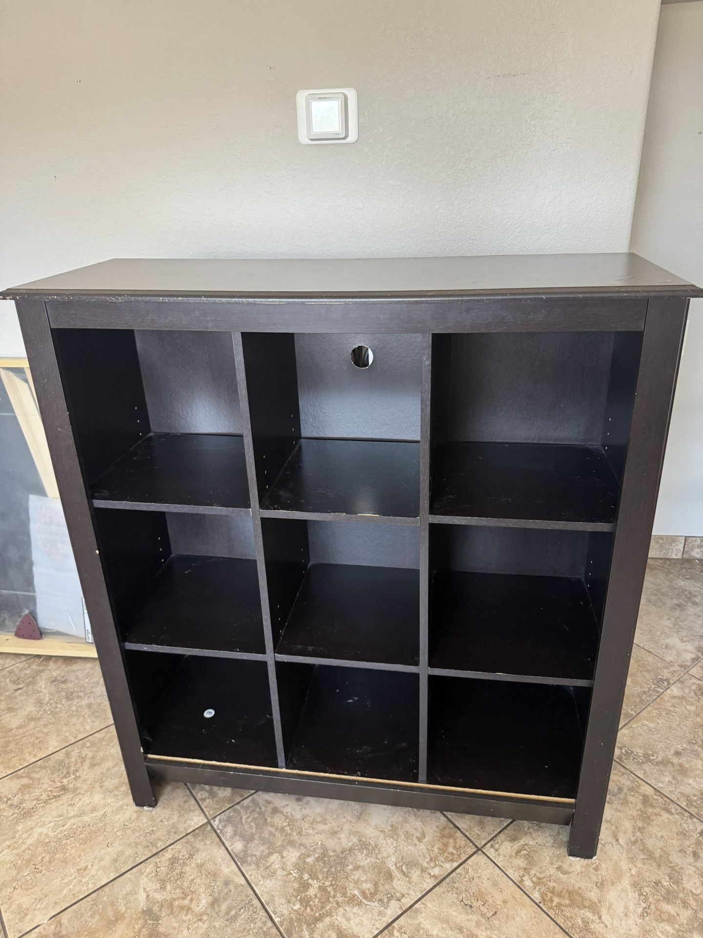 Cubicle Storage Shelf + 2 Black Nightstands