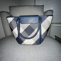 Spring Blue Flannel Purse