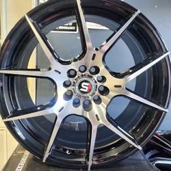 Spec‐1 Racing Wheels SP‐71 – 18x8 – 5x114.3 – Black Machined – $180 Each