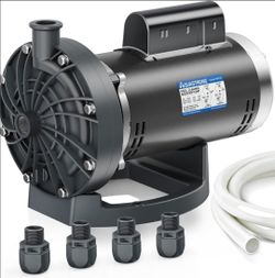 Aquastrong Pool Booster Pump, Pure Copper Motor, 3/4 HP, Dual Voltage 115V/230V, Low Noise, Wide Compatibility, Easy Installation for Pressure-Side Po