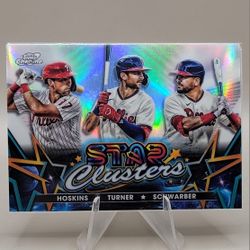 2023 Topps Chrome Star Clusters Turner Schwarber Hoskins