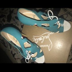 Christian Louboutin wedge heels PREOWNED/USED          