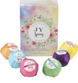 JYSpring Bath Bombs Gift Set Bubble Bath Handmade Oil Bath Salts Spa Bombs Fizzies Natural Essential Oils Moisturizing and Relaxation for All Ages an