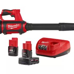Milwaukee M12 12-Volt Lithium-Ion 4.0 Ah and 2.0 Ah Battery Packs and Charger Starter Kit w/ Compact Spot Blower
