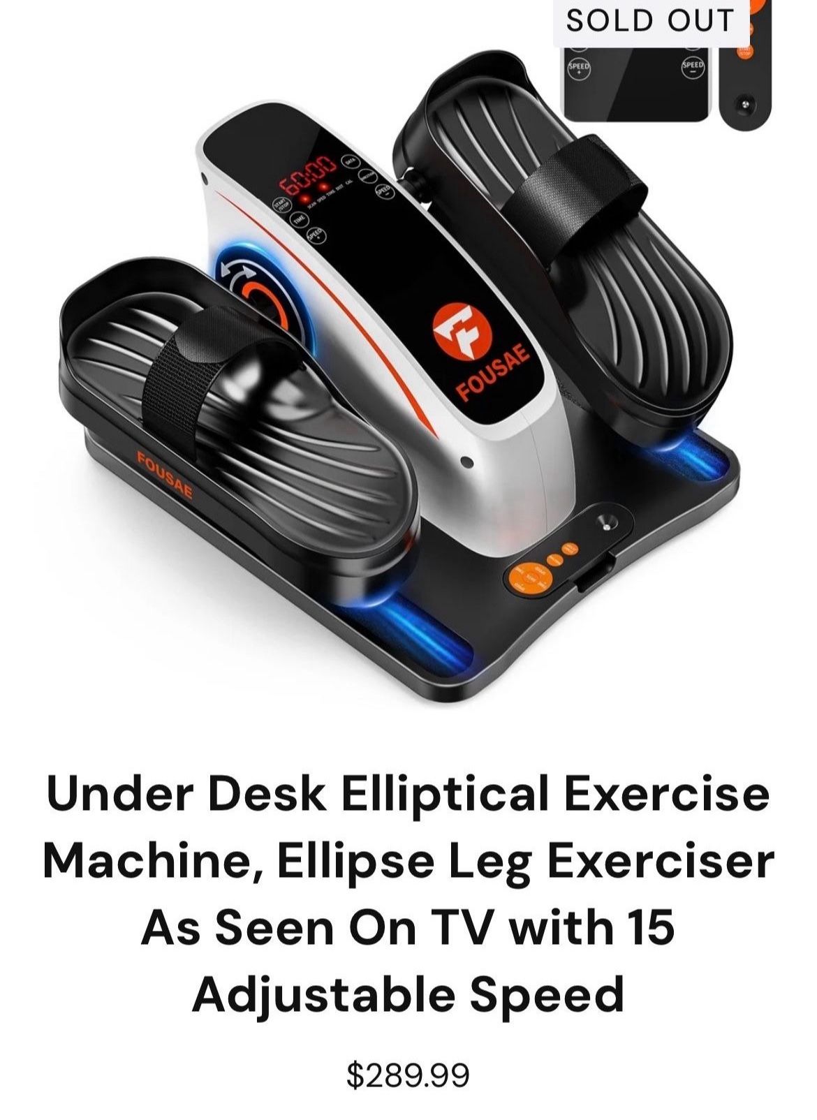 Under Desk Elliptical Machine, Electric Ellipse