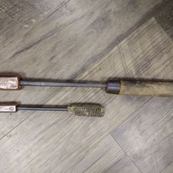 Two antique soldering irons? heavy solid copper!