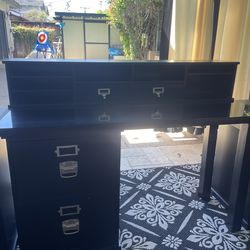 Pottery Barn Bedford Desk -Black- Versatile Office Setup