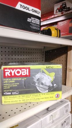 RYOBI 7 - 1/4 IN. CIRCULAR SAW WITH LASER
