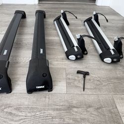 Thule AEROBLADE edge flush mount with snowboard/ski Attachment