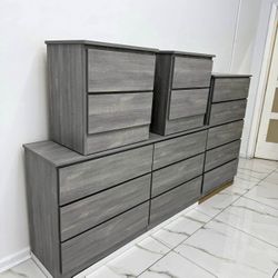 Dresser , Chest And 2 Nightstands - Cómoda , Gavetero Y 2 Mesitas De Noche 