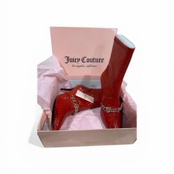 NEW JUICY COUTURE “TOMMI” RED POINTY TOE BOTTIES