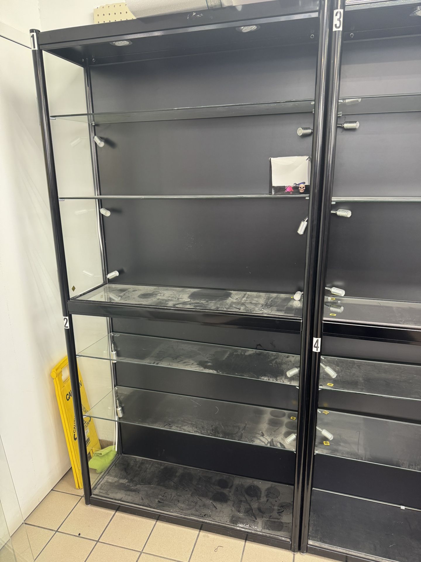 Glass Cabinets With LED Lighting