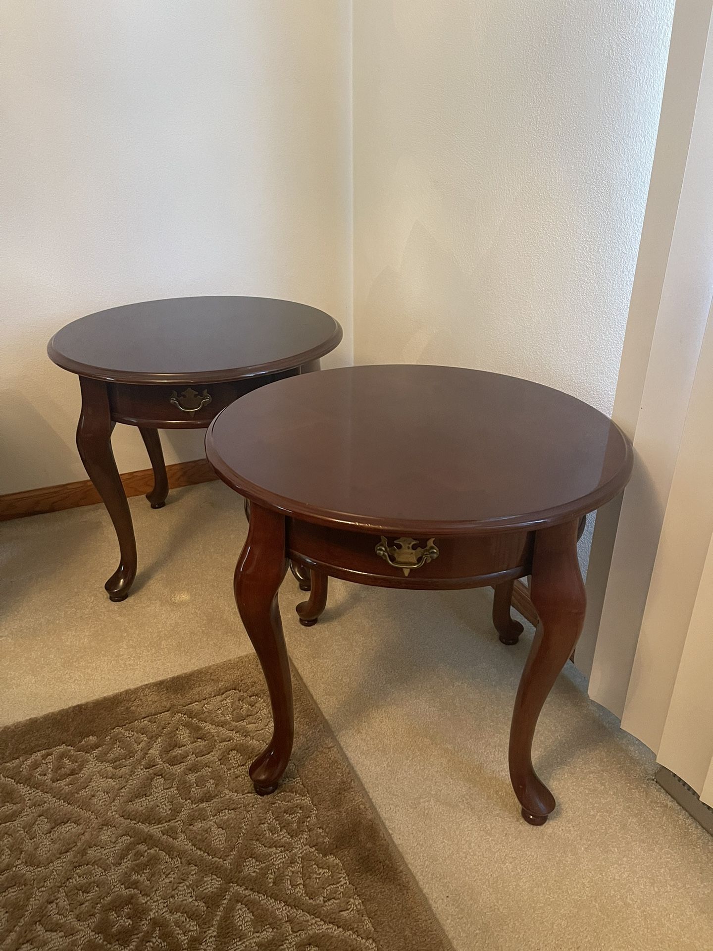 Cherry Wood End Tables