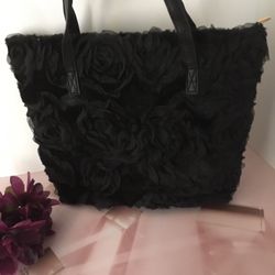 Black Floral Shoulder Bag