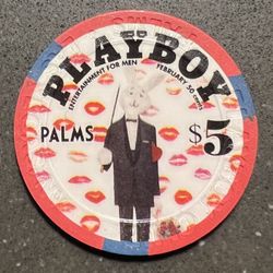COLLECTIBLE: Playboy Palms Casino Las Vegas Nevada $5 Rabbit Chip 2006