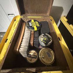 Vintage Wooden Shoe Shine