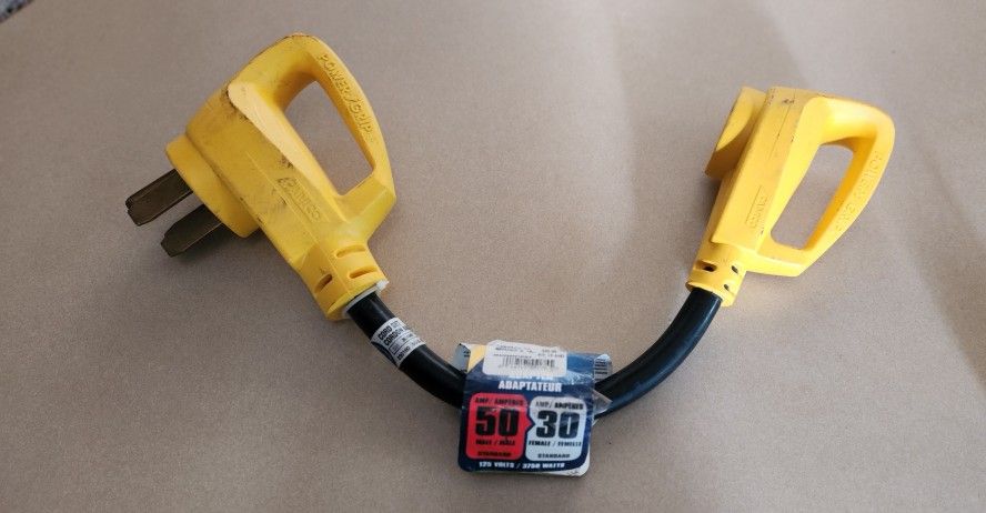 Camco PowerGrip Camper/RV Dogbone Electrical Adapter