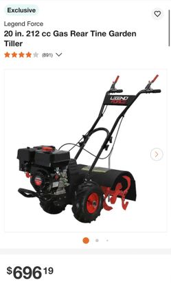 Legend Force 20 in. 212 cc Gas Rear Tine Garden Tiller