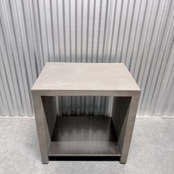 Four Hands Hugo End Table Dark Grey Concrete Modern Side Table 