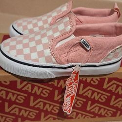 Checkboard Powder Pink & White VANS 
Size 7 Toddler  (Brand New)