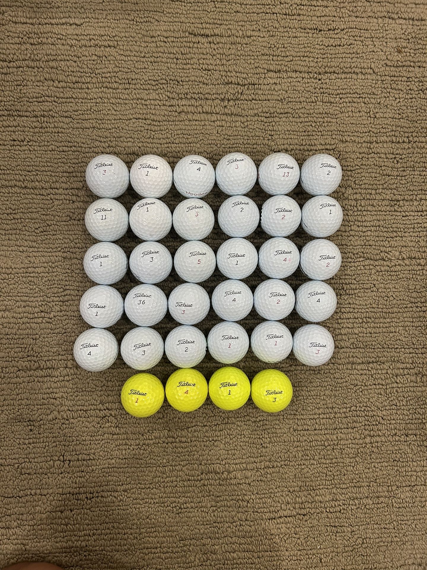 34 Fitleist Golf Balls. All Pro V 1’s 