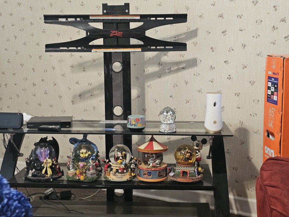 Metal and Glass Z-Line Entertainment Stand