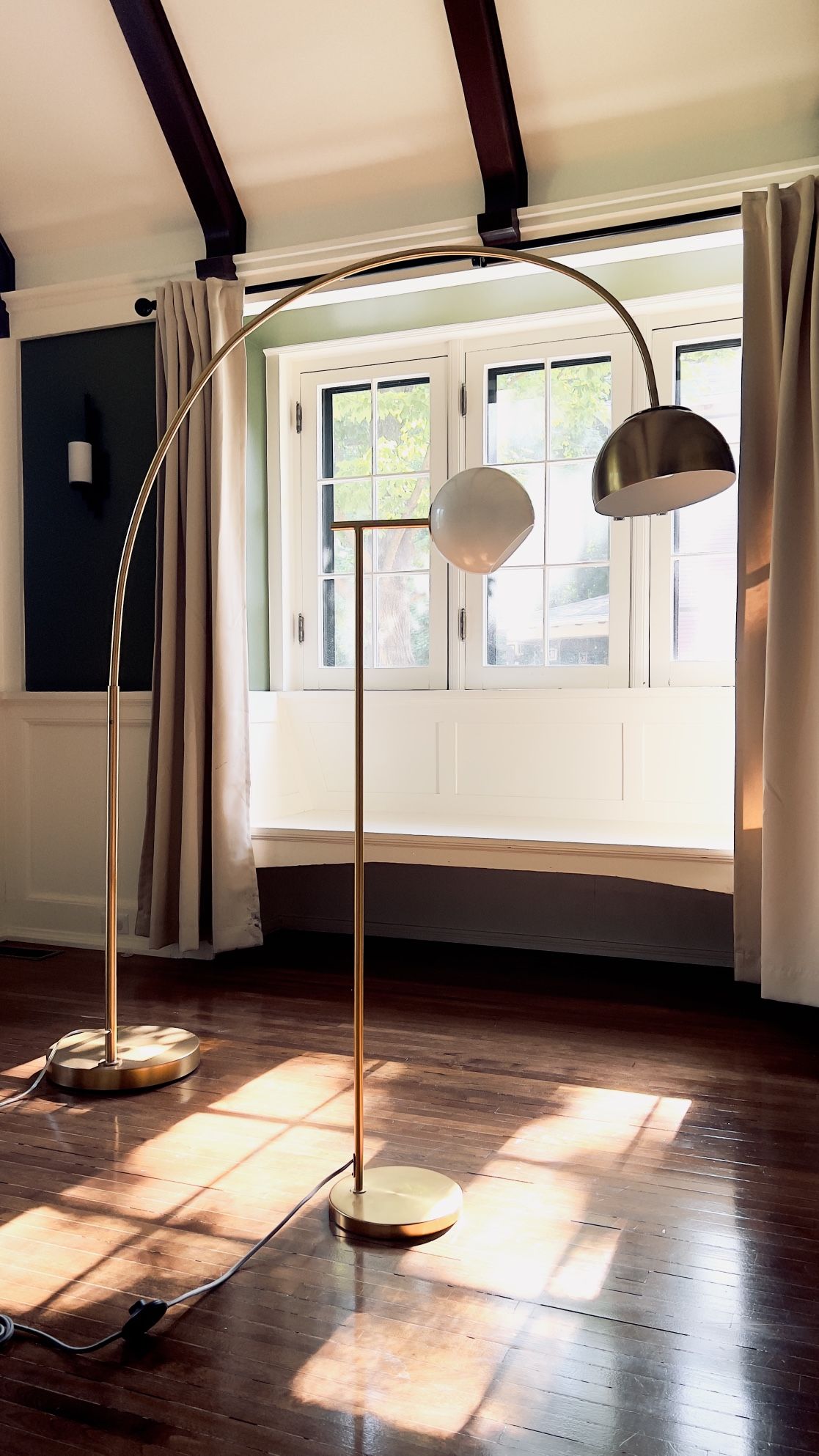 Brass Arc Lamp + Side Lamp