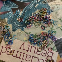 800 Colorful BEAD JUMP Rings!  + Free Pair Of Handmade Earrings!!!