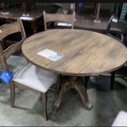 5 Pc Dining Set Vintage Brown Or Black 