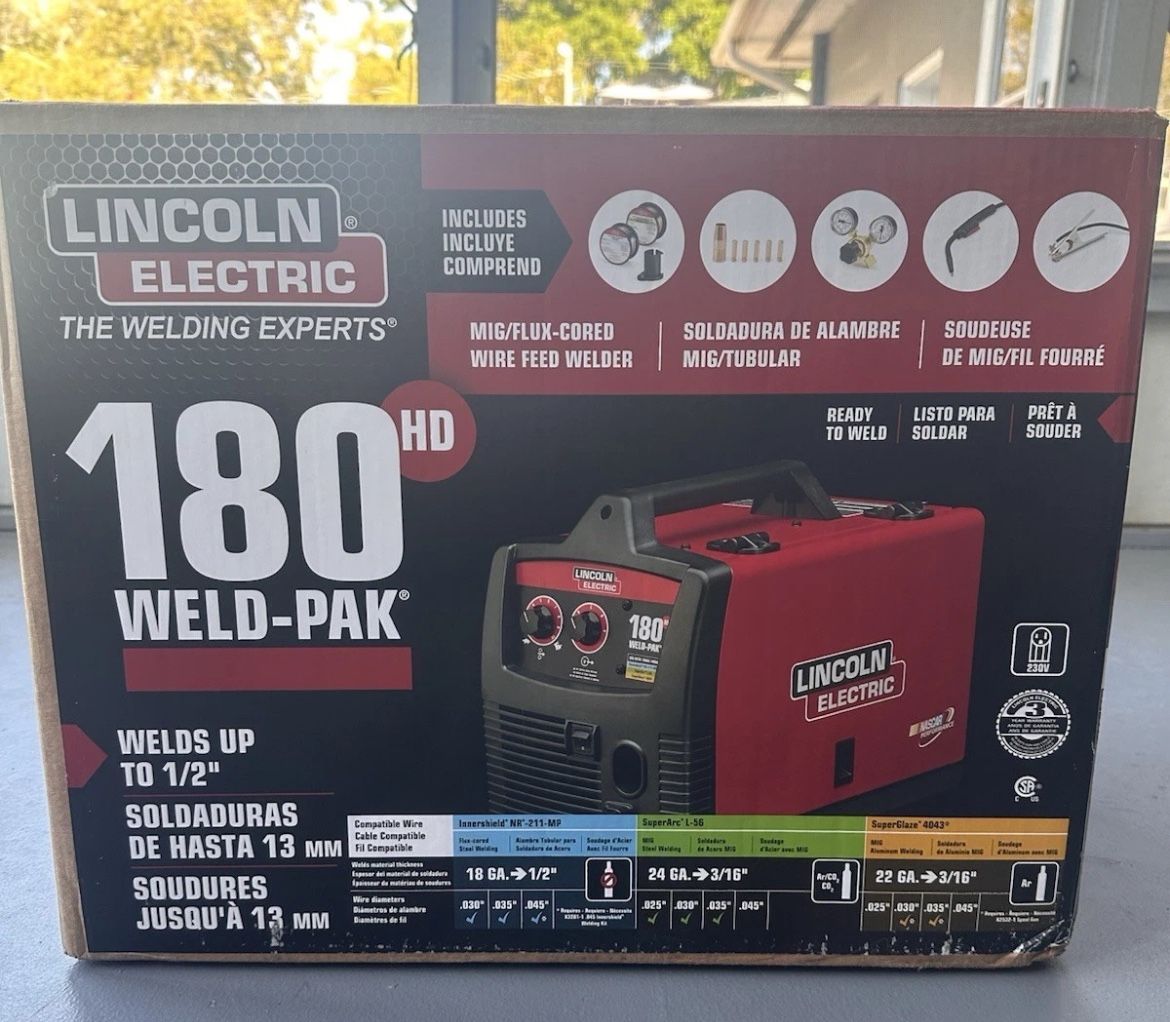 Lincoln Electric Weld-Pak 180 Amp MIG Flux-Core Wire Feed Welder, 230V