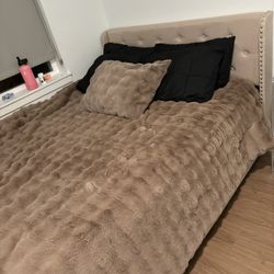 Amazon Queen Bed Frame with Headboard and Storage