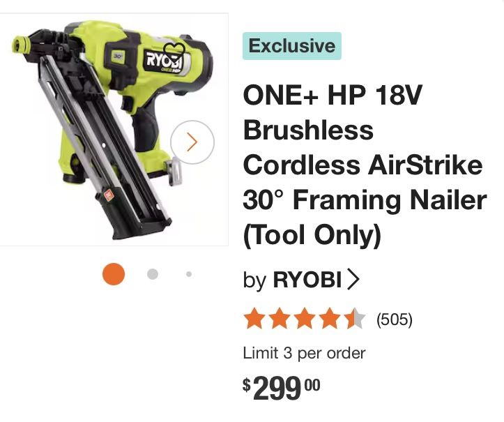 Ryobi Framing Nailer