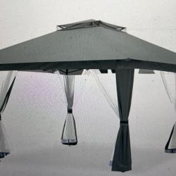 13x13 Gazebo Cover - Not Frame, Grey Cover