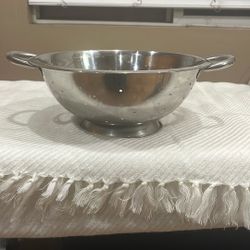 15 Inch Long Stainless Steel Stainer With Stand And Handle 3 Quart 